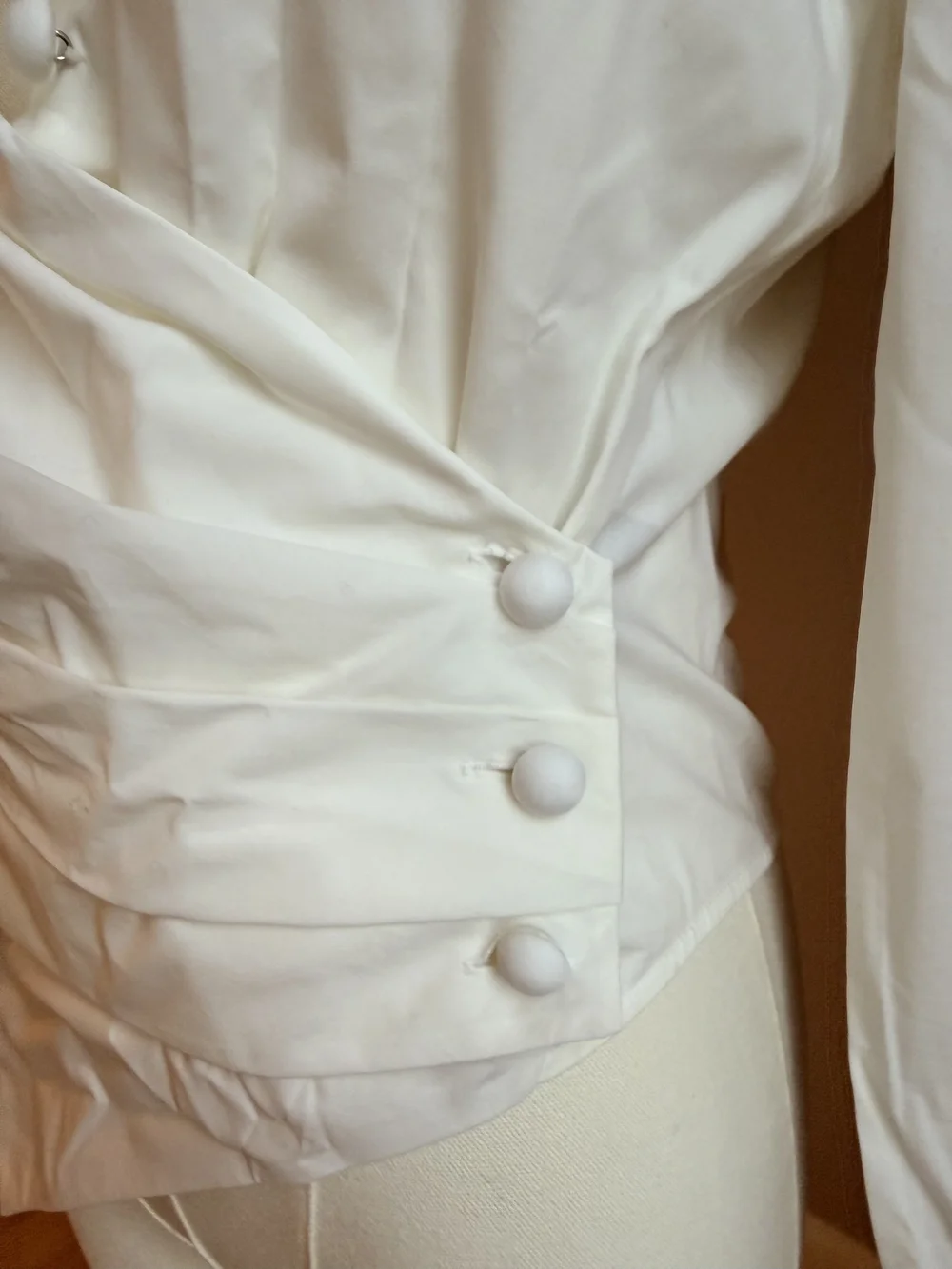 Tory Burch White Wrap-Style Button Down Shirt